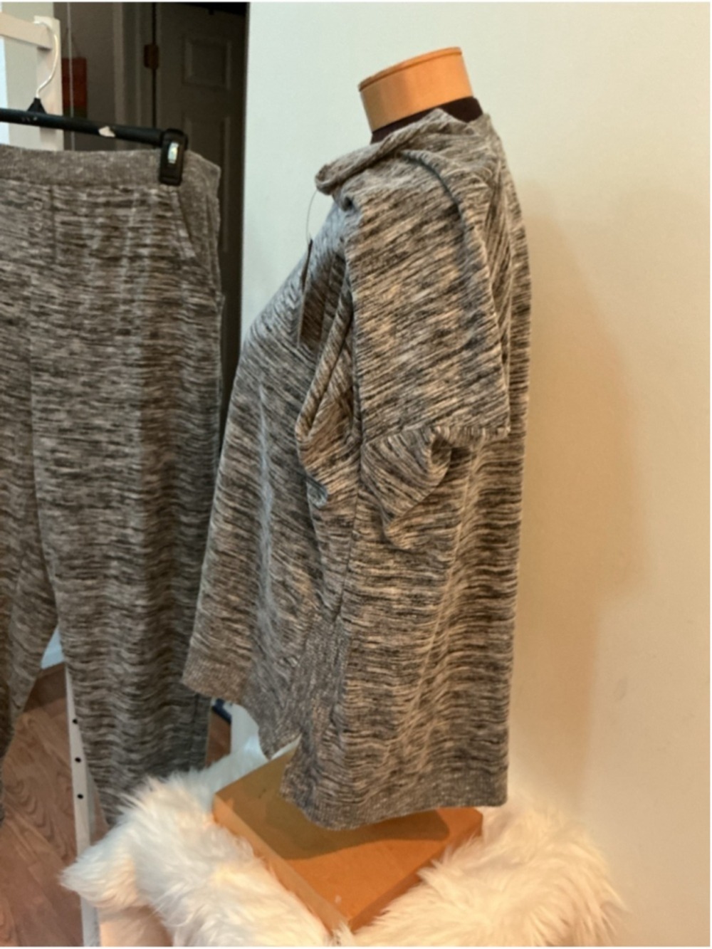 Cuddl Duds Lounge Set 2PC Gray Space Dye Pajama Set Size 2X NWT Cozy Soft - Picture 5 of 14